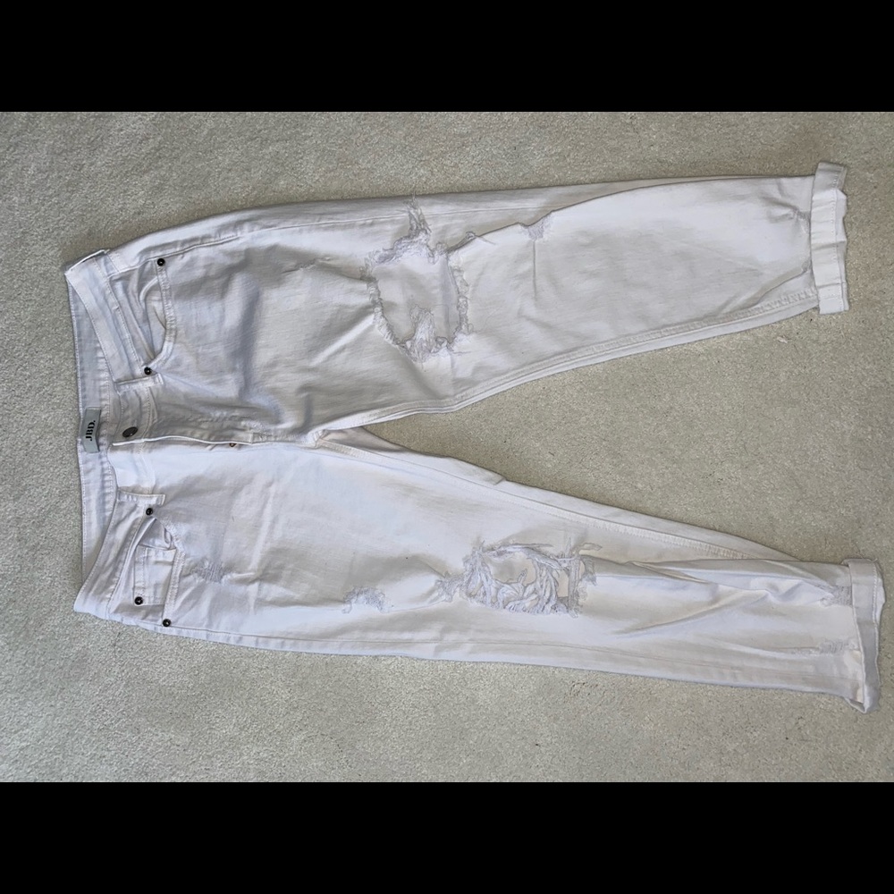 White Ripped Boyfriend Jeans